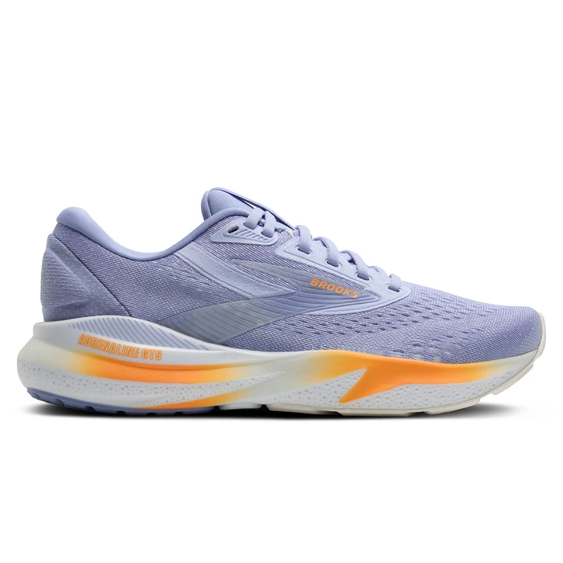 Image of Brooks Brooks Adrenaline GTS 24 Womens Blue Heron/white/orange - Purple / Standard / 5