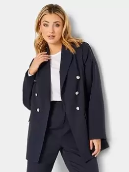 Image of Yours Military Tailored Blazer Navy, Size 24, Women
