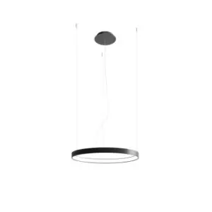 Image of Rio Integrated LED Ring Pendant Ceiling Light, Black, 3000K, 3870lm