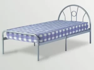 Image of Seconique Nova 3ft Single Silver Metal Bed Frame