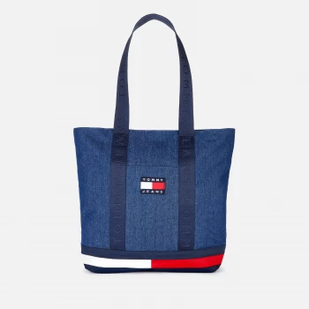 Image of Tommy Jeans Womens Tjw Heritage Denim Tote Bag - Denim