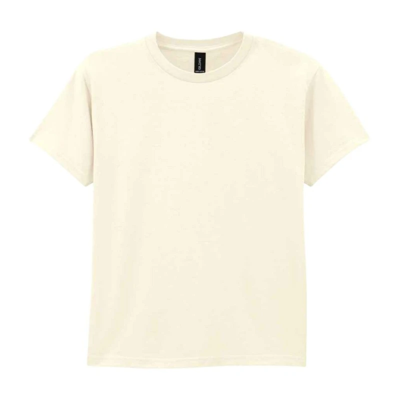 Image of Gildan Plain Cotton Heavy T-Shirt in Off-White Size: 12-13 Years Off-White Unisex 12-13 Years