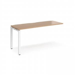 Image of Adapt II Add On Unit Single 1600mm x 600mm - White Frame Beech top