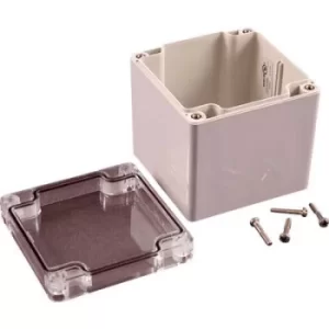 Image of Hammond Electronics 1554EE2GYCL 1554EE2GYCL Universal enclosure 90 x 90 x 90 Polycarbonate (PC) Grey, Clear