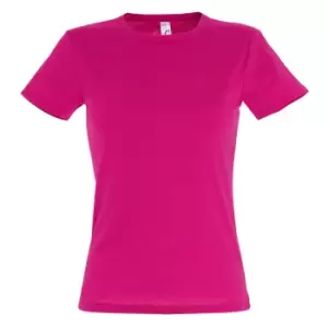 Image of SOLS Womens/Ladies Miss Short Sleeve T-Shirt (L) (Fuchsia)