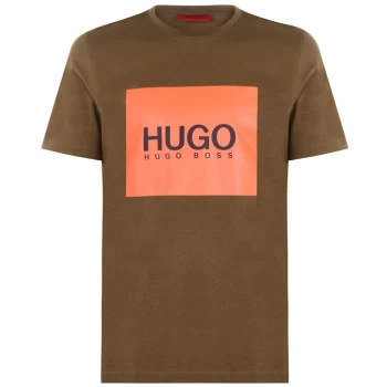 Image of HUGO Square Logo T-Shirt - Green