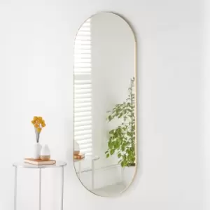 Image of Olivia's Andora Oval Wall Mirror in Gold