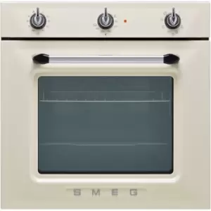 Image of Smeg Victoria SF6905P1 Built In Electric Single Oven - Cream - A Rated