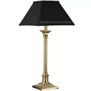 Image of Luxury Traditional Table Lamp Light Solid Brass BASE STEM Premium Bulb Holder