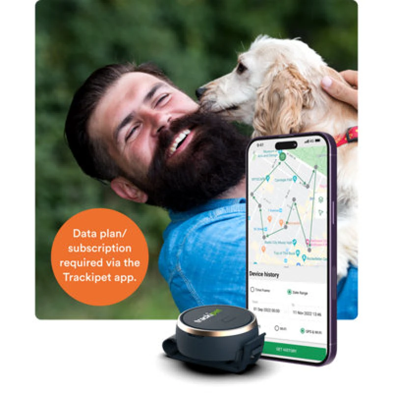 Image of Trackipet 4G Pet Tracker Slate Grey For Dogs