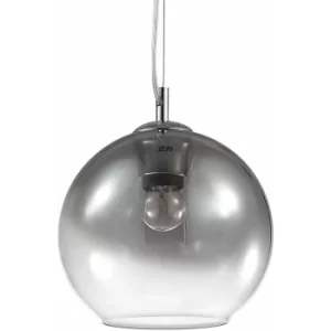 Image of DISCOVERY FADE Chrome Pendant 1 light bulb in metal
