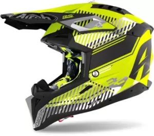 Image of Airoh Aviator 3 Wave Carbon Yellow Motocross Helmet