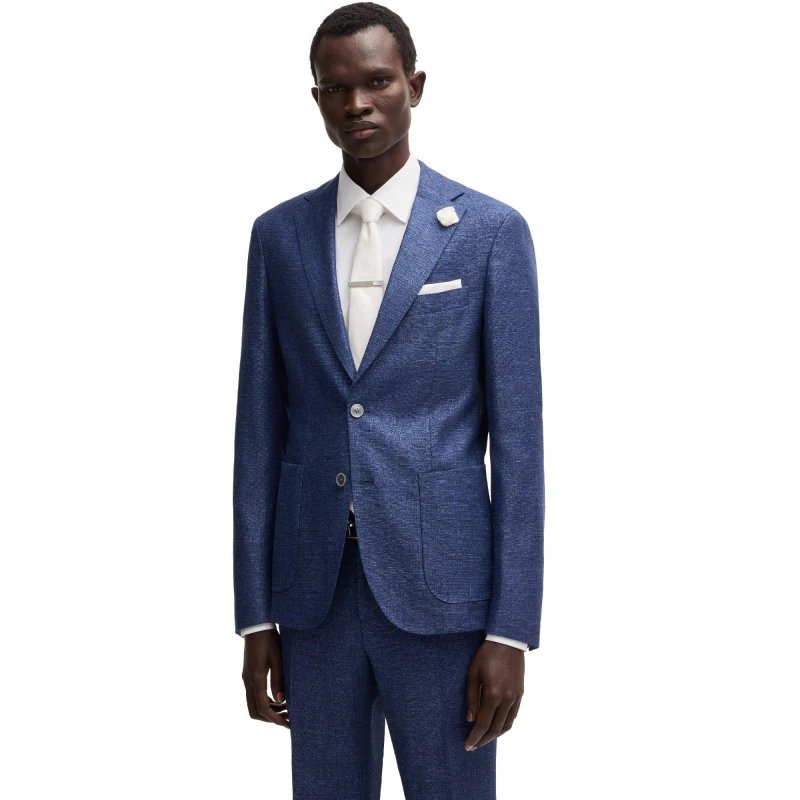 Image of Boss Mens C Hanry Formal Jacket Dark Blue male 34 (44)