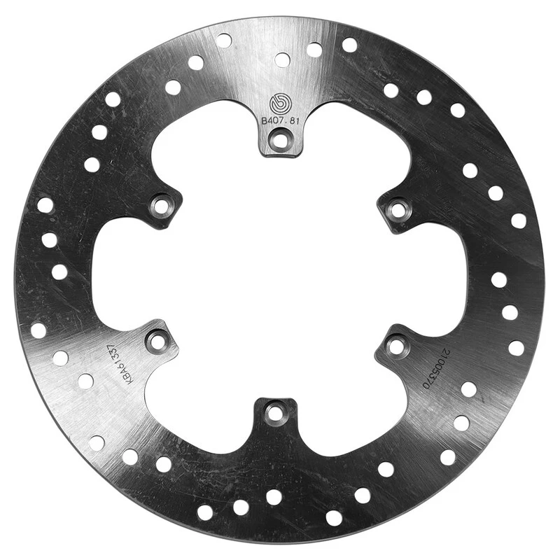 Image of BREMBO 68B40781 Brake disc PRIME - Serie-Oro - Fixed Disc Rear, Perforated Brake Disc (82)