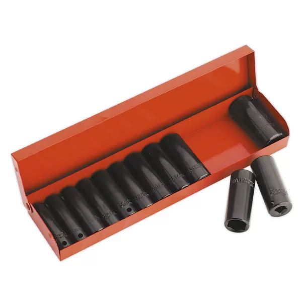 Image of Genuine SEALEY AK683 Impact Socket Set 12pc Deep 3/8Sq Drive Metric/Imperial