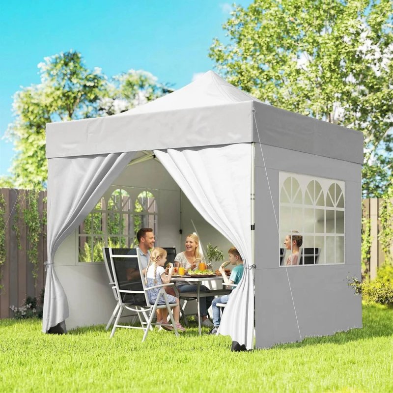 Image of Outsunny 3 X 3 M Heavy Duty Pop Up Gazebo With Sides, Upf50+ Marquee Gazebo