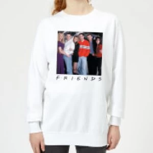 Image of Friends Cast Pose Womens Sweatshirt - White