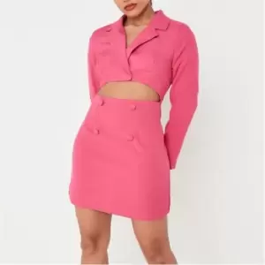 Image of Missguided Petite Tailored Cut Out Blazer Dress - Pink