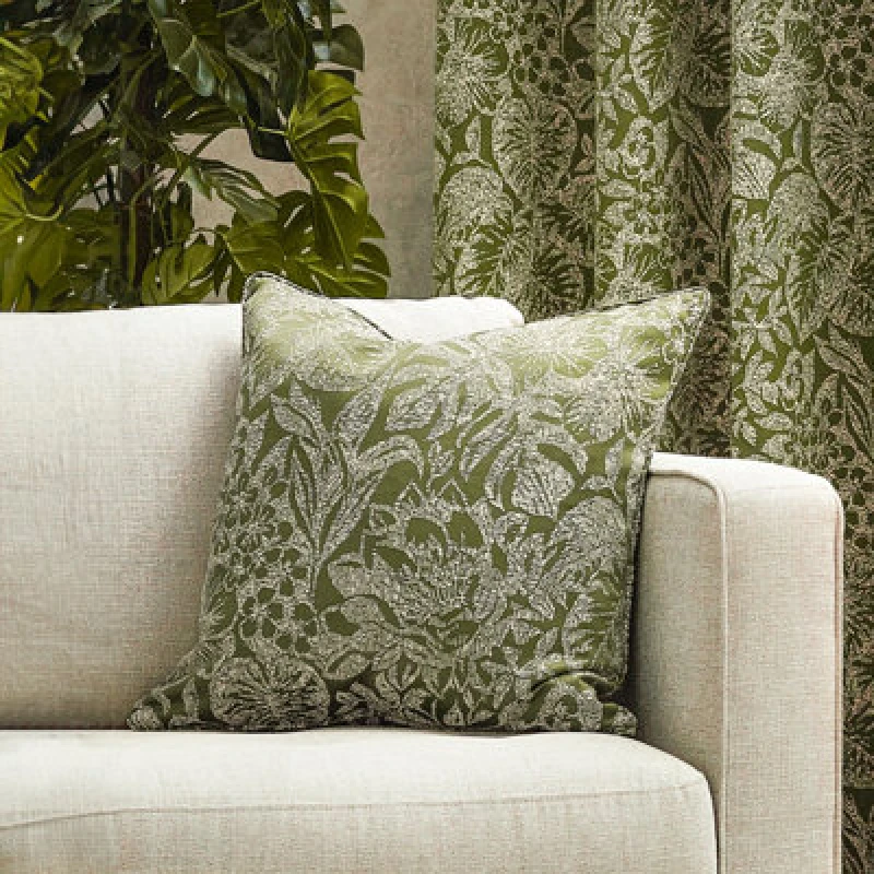 Image of Bali Cushion Olive, Olive / 50 x 50cm / Polyester Filled
