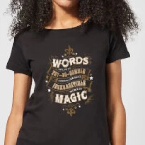 Image of Harry Potter Words Are, In My Not So Humble Opinion Womens T-Shirt - Black - 3XL - Black