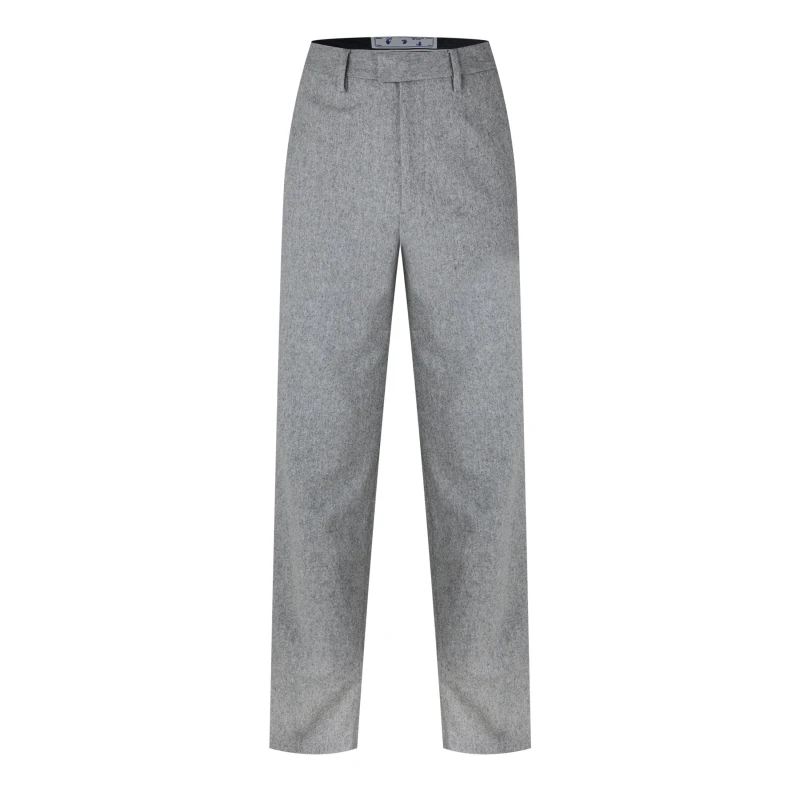 Image of Off White Mens Straight Leg Trousers Grey male S