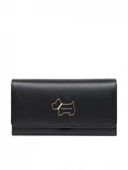 Image of Radley Heritage Dog Outline Large Black Flapover Matinee Purse