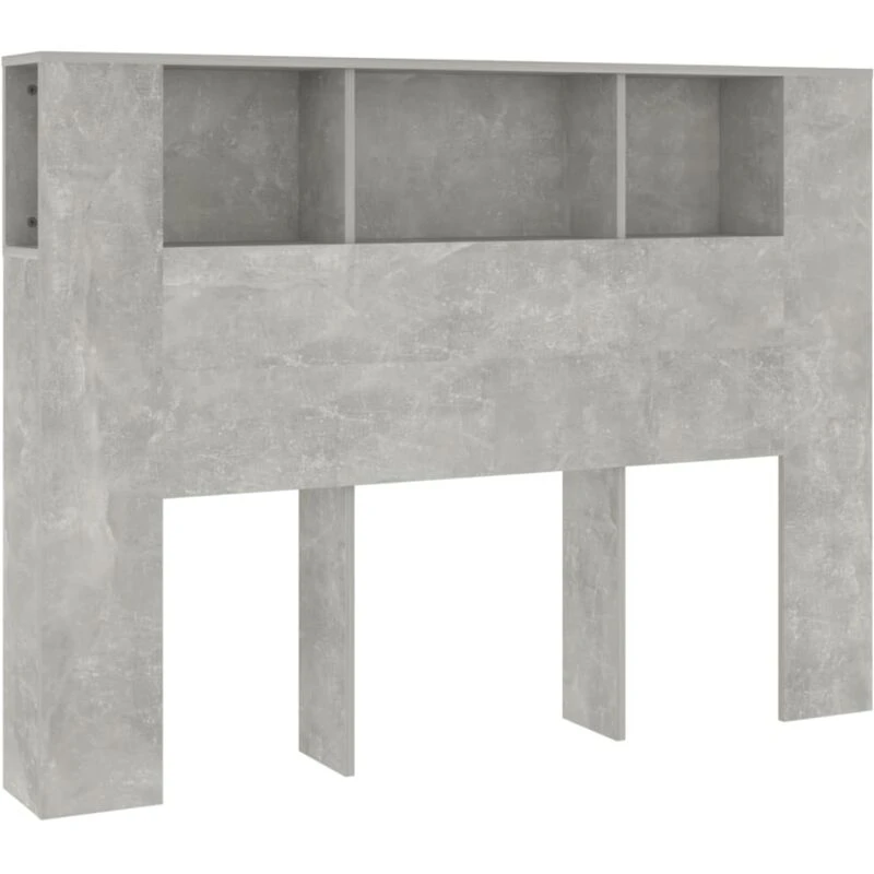 Image of VIDAXL Headboard Cabinet Concrete Grey 140x18.5x104.5cm Vidaxl 8720286966990
