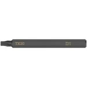 Image of Wera 867 S TORX Bit for Impact Screwdrivers, TX 20 x 70 mm - N/A