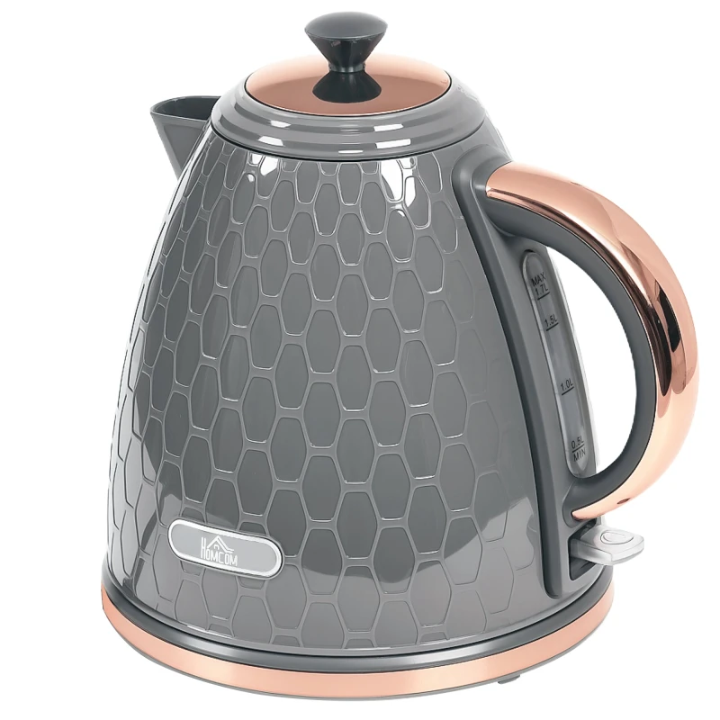 Image of HOMCOM Electric Kettle - Fast Boil - 1.7L - 3kW - Swivel - Auto Shut-off - Grey TJ Hughes 5061025084616