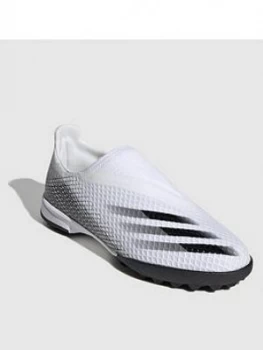 Image of adidas Junior X Laceless Ghosted.3 Astro Turf Football Boot - White, Size 2