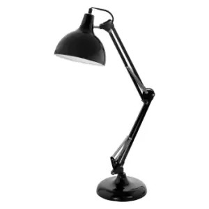 Image of Table Desk Lamp Black Flexible In Line Switch In Ine Switch Bulb E27 1x40W
