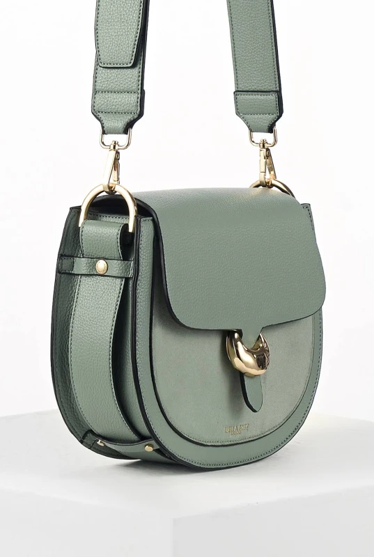 Image of Luella Grey Womens 'Venetia' Saddle Crossbody in Green Green Female One Size