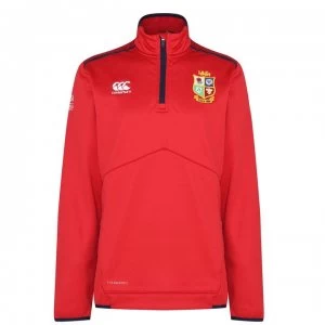 Image of Canterbury British and Irish Lions Quarter Zip Fleece Mens - TANGO RED