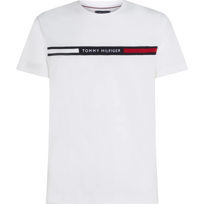 Image of Tommy Hilfiger Logo Panel T-Shirt - White White XL