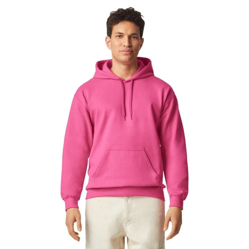 Image of Gildan Mens Softstyle Fleece Midweight Hoodie in Off-White Size: Small Off-White Male S
