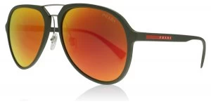 Image of Prada Sport PS05RS Sunglasses Green Rubber UFI5M0 58mm