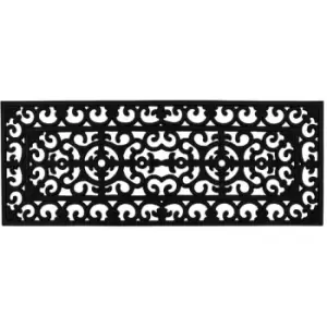 Image of Rubber Patio Mat, 45x120cm, Lexi Wrought Iron Effect - JVL