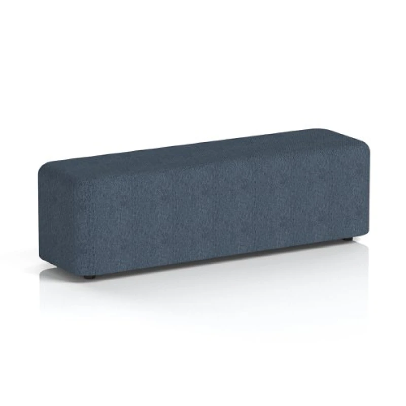 Image of Harlestone Large Rectangular Office Breakout Stool in Rivet Fabric - Crucible Body and Top