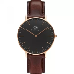 Image of Unisex Daniel Wellington Classic Black Bristol Watch 36mm Watch