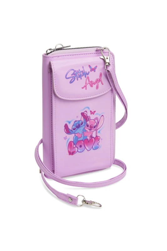Image of Disney Stitch Crossbody Wallet and Phone Purse Pink