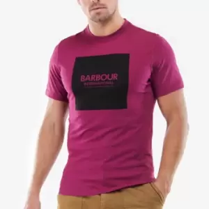 Image of Barbour International Mens Block T-Shirt - Magenta Purple - M