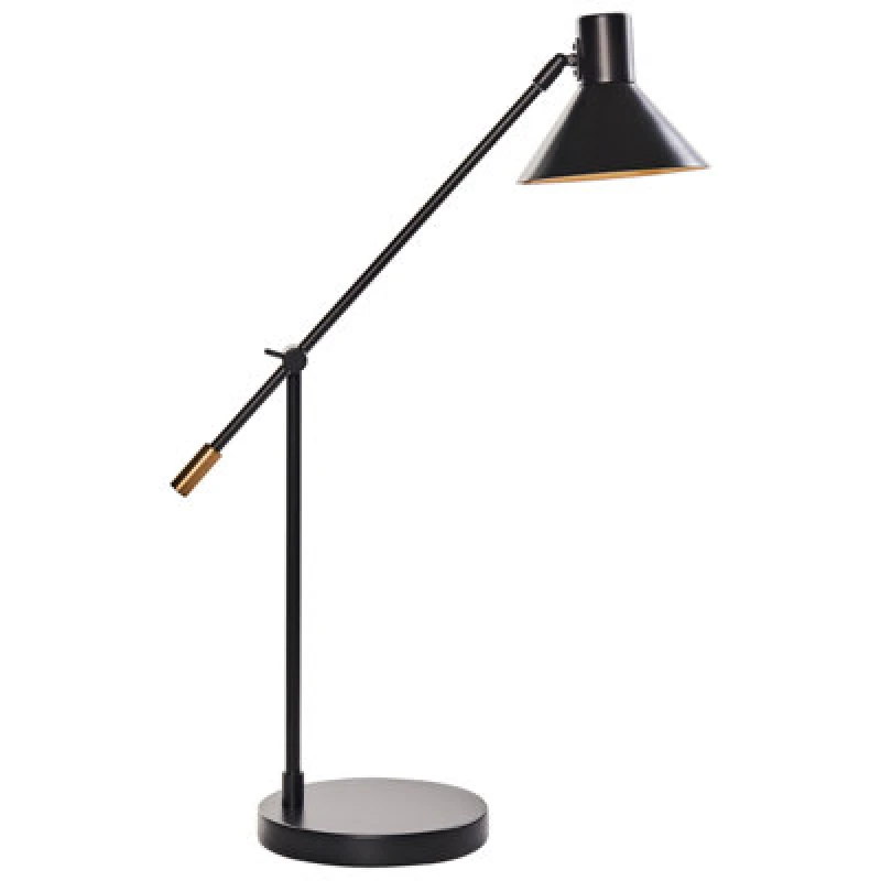 Image of Beliani Desk Lamp Pinkeen Metal Black