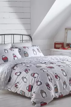 Image of Snowy Penguins Duvet Cover Set