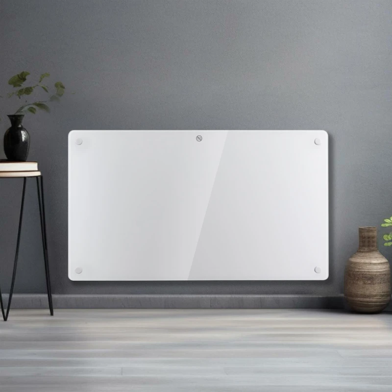 Image of Futura 1500W White Glass Electric Panel Radiator Heater, Bathroom Safe Setback Timer & Thermostat Lot 20 Wall Mounted or Floor Standing White