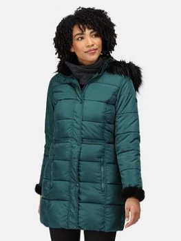Image of Regatta Della Quilted Jacket - Dark Green, Dark Green, Size 20, Women