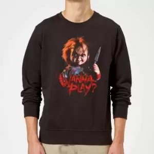 Image of Chucky Wanna Play? Christmas Jumper - Black - XXL
