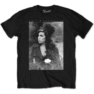 Image of Amy Winehouse - Flower Portrait Unisex XX-Large T-Shirt - Black
