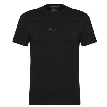 Image of Guess Eco Aidy Logo T Shirt - Black