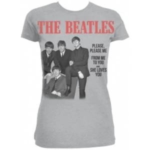 Image of The Beatles Please Please Me Grey Ladies TS: Small