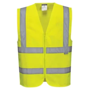 Image of Portwest Zip Front Class 2 Hi Vis Vest Yellow XL